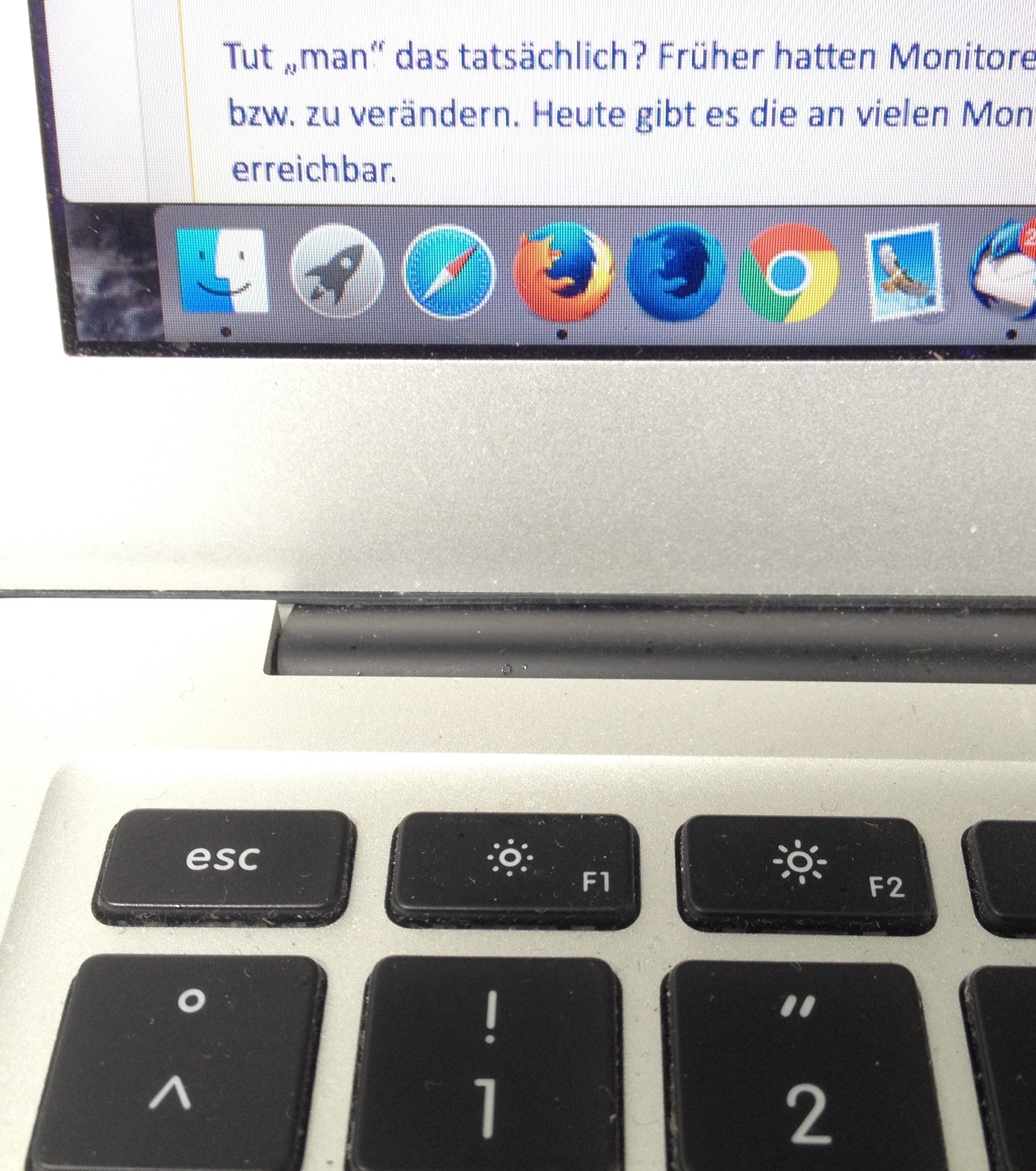 Tasten zur Steuerung der Bildschirmhelligkeit beim MacBook