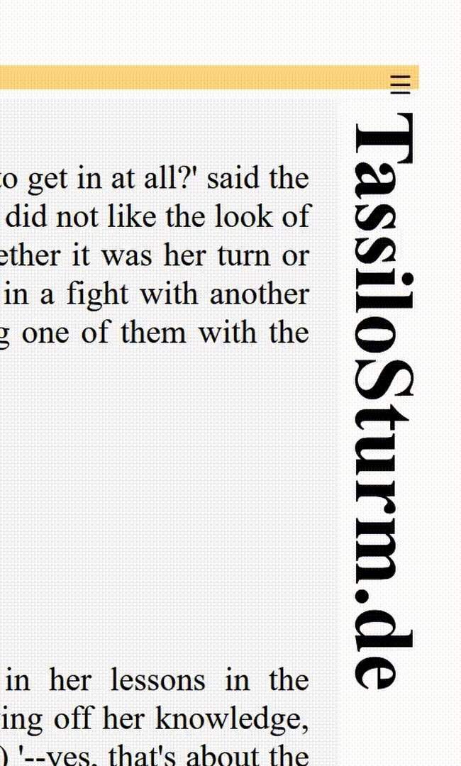 Slidemenü Slidemenü verläßt GRID-Element