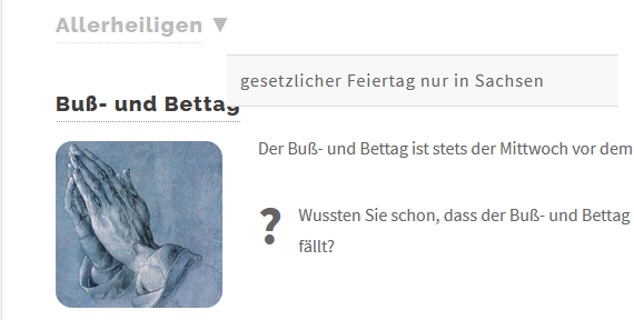 Screenshot brückentage.info