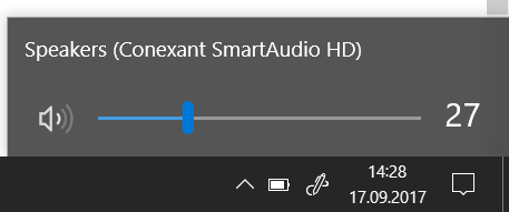 Screenshot Windows10 Lautstärkeeinstellung