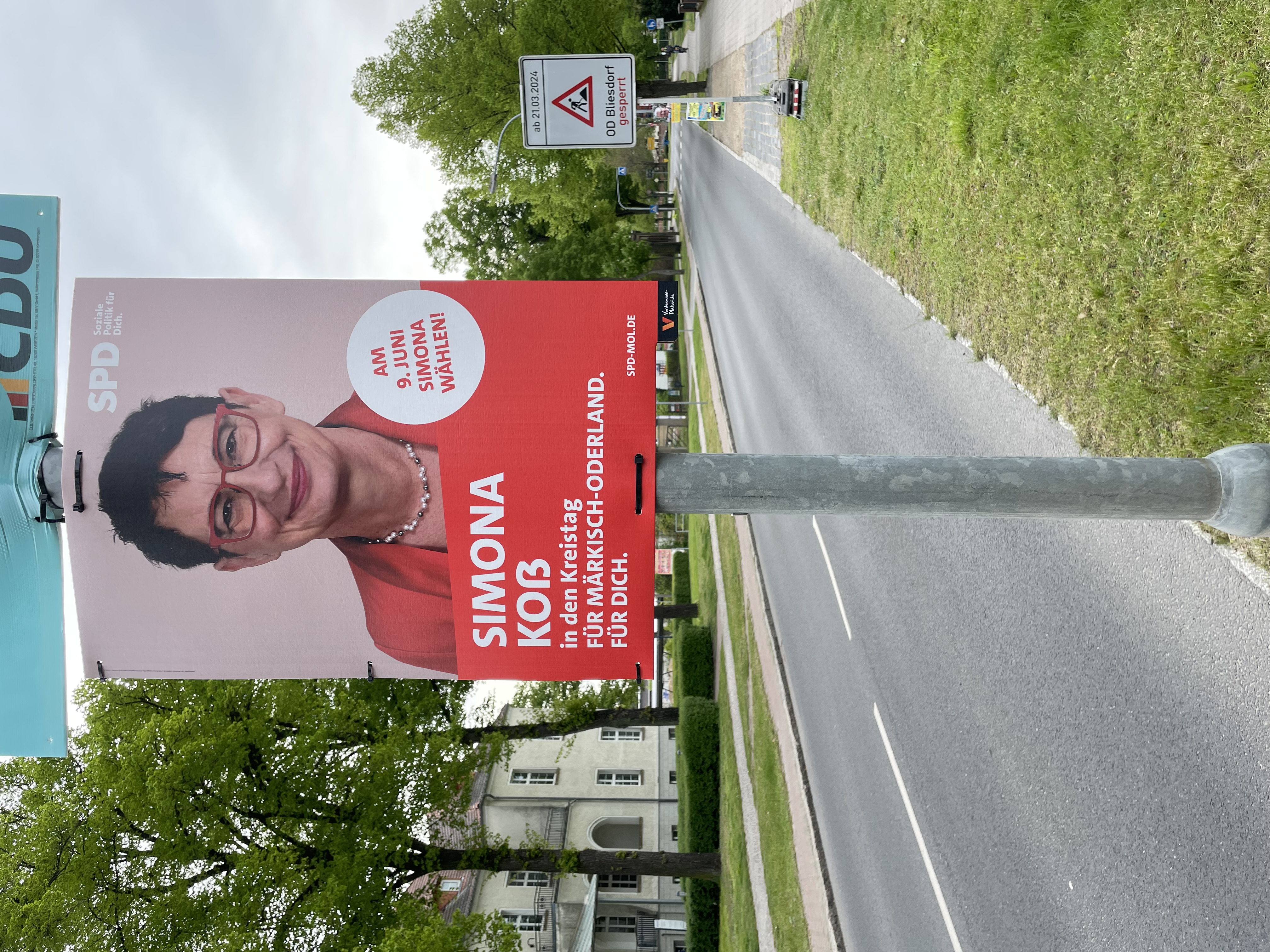 Wahlplakat von Simona Koß mit Versal-ẞ