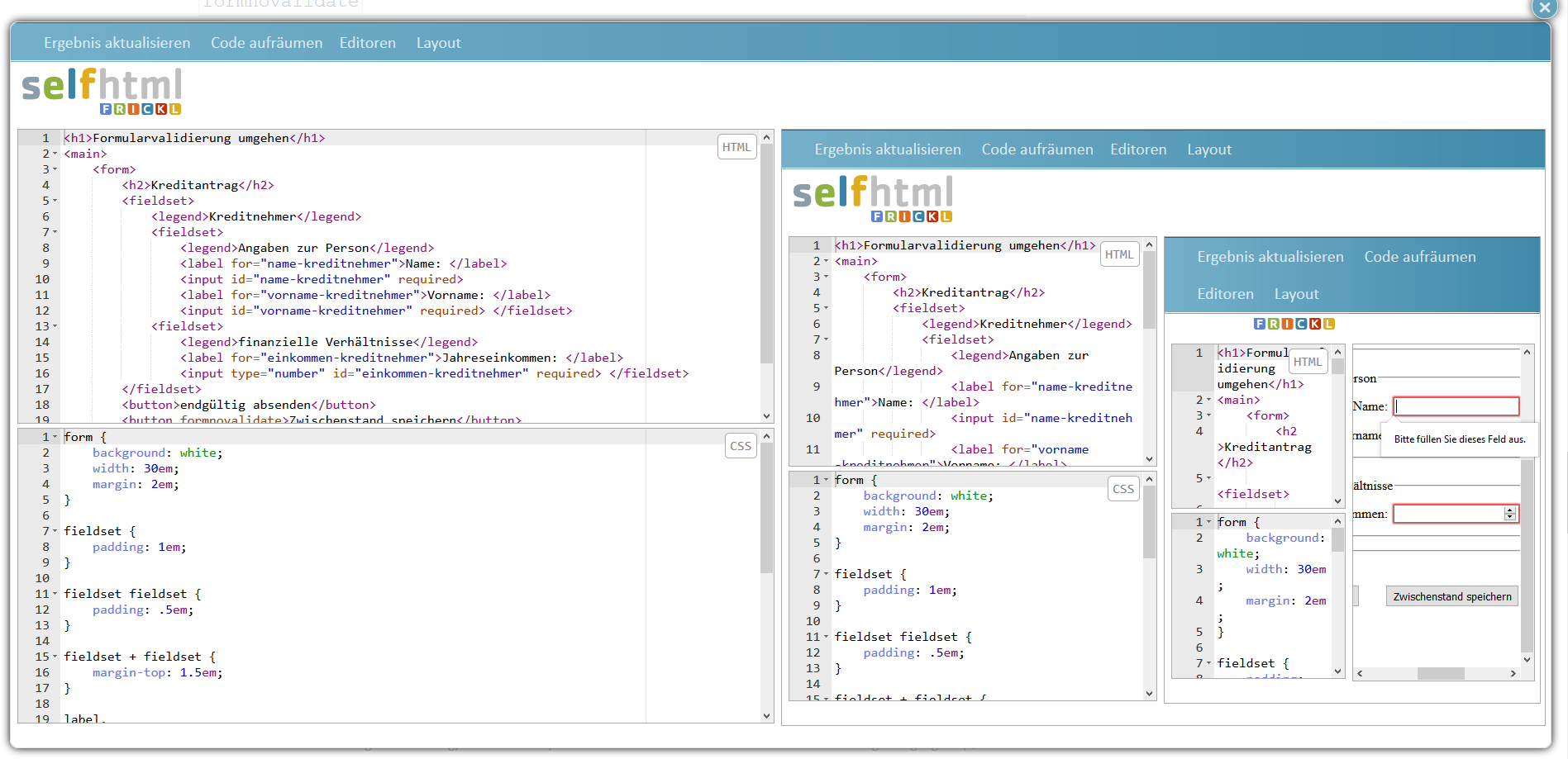 formnovalidate-Frickl Fehlfunktion formnovalidate-Frickl: Popup wird neu geladen.