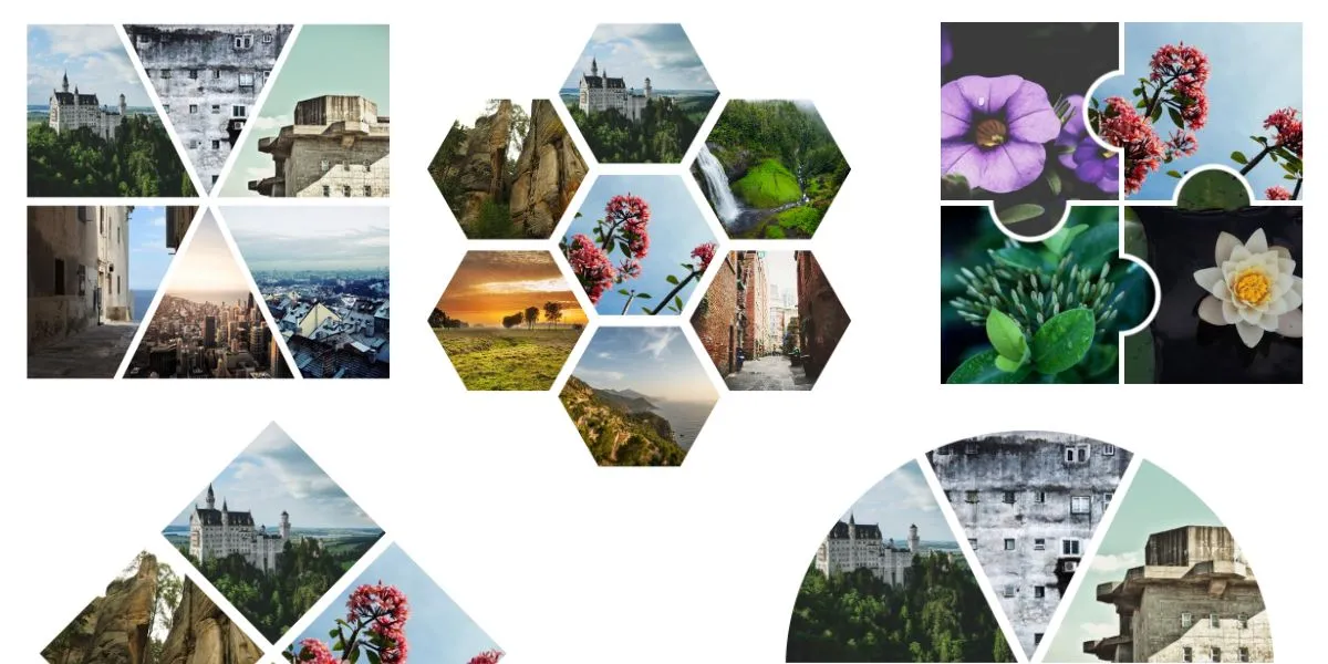 Screenshot eines css-tricks Artikels, der Bilder in unterschiedliche Formen schneidet und passend anordnet