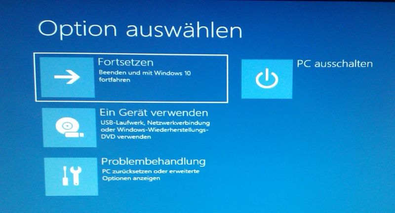 Windows Trouble Message