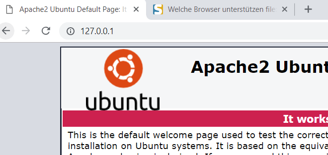 Apache2 works in Ubuntu-App of Windows 10