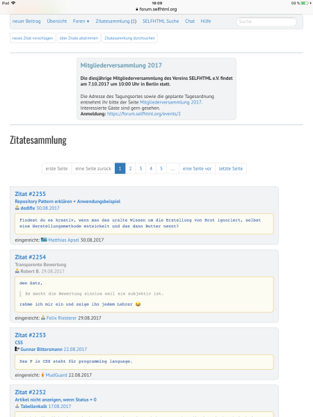 Liste der Zitate vom Self-Forum