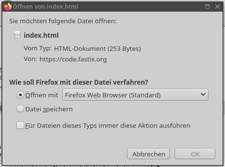 Download-Dialog des Firefox